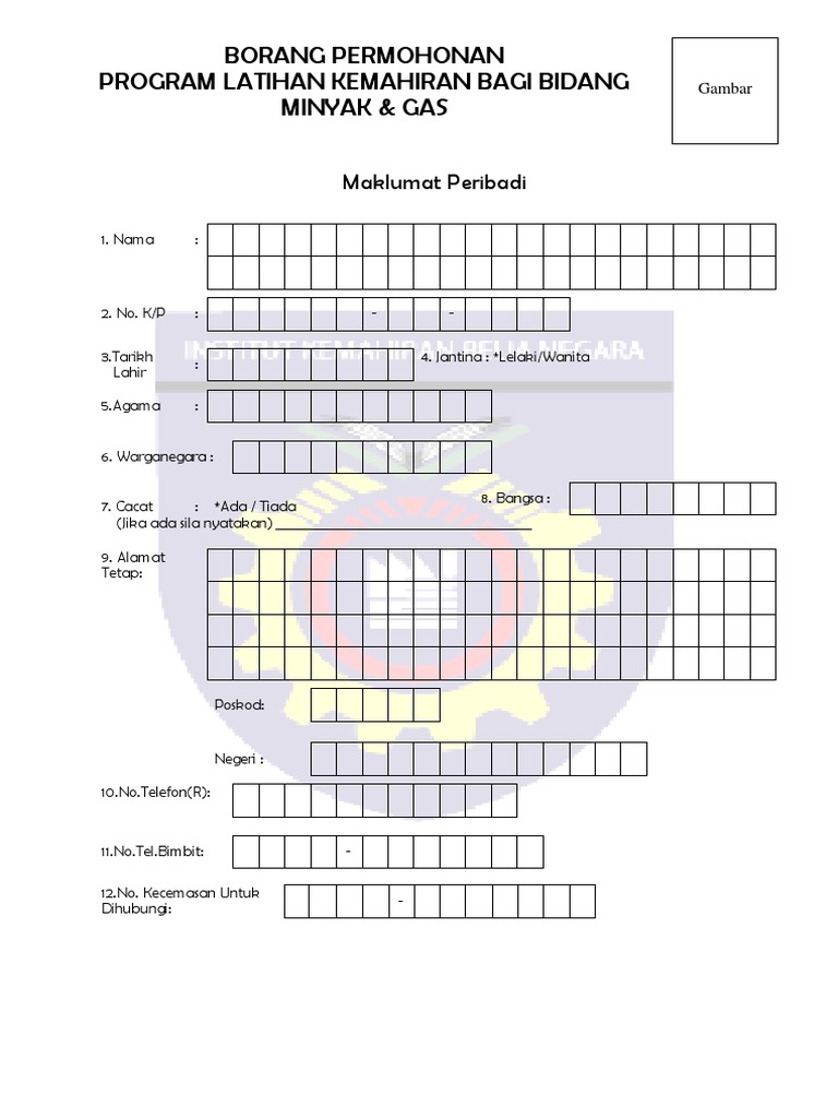 Borang Permohonan Ikbn Bandar Penawar Pdf