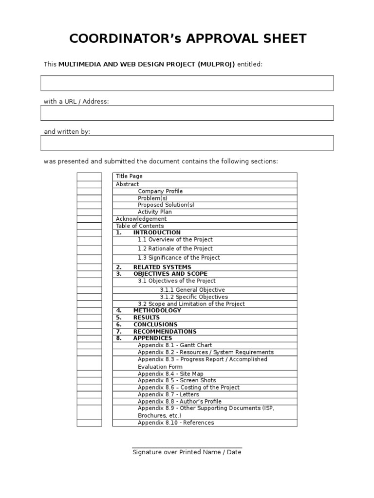Multimedia Web Design Project Approval | PDF