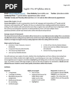 English I Pre-AP Syllabus 2014