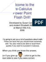 Welcome To The Pre-Calculus Power Point Flash Drill!