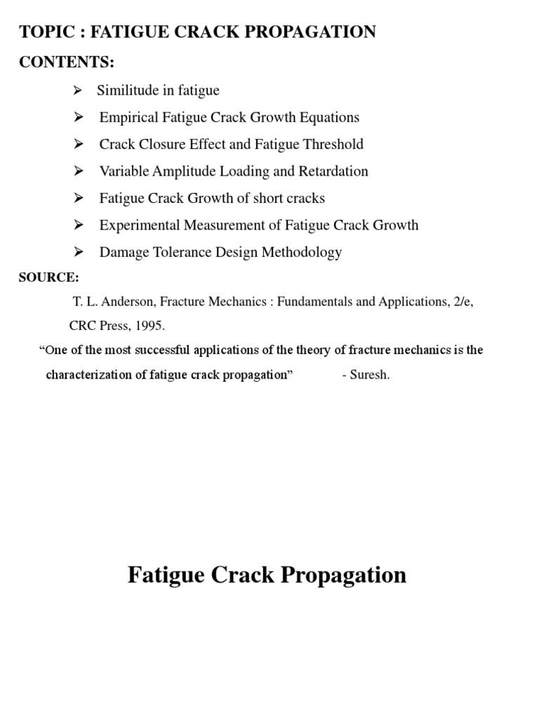 Fatigue Crack Propagation Analysis | PDF | Fracture Mechanics | Fatigue ...