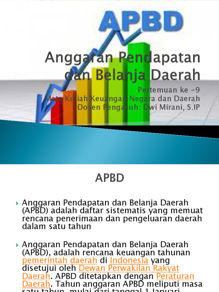 Anggaran Pendapatan Belanja Daerah (APBD) | PDF | Pengelolaan Keuangan ...