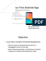 Build Your First Android App: MSC Ricardo Farrera Mobile Applica7Ons