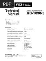 Rotel RB-1090 Service Manual