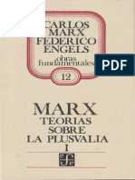 Karl Marx, Teorías Sobre La Plusvalía, I