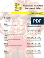 Lean Muscle Mass Meal Plan - 2000 Calories