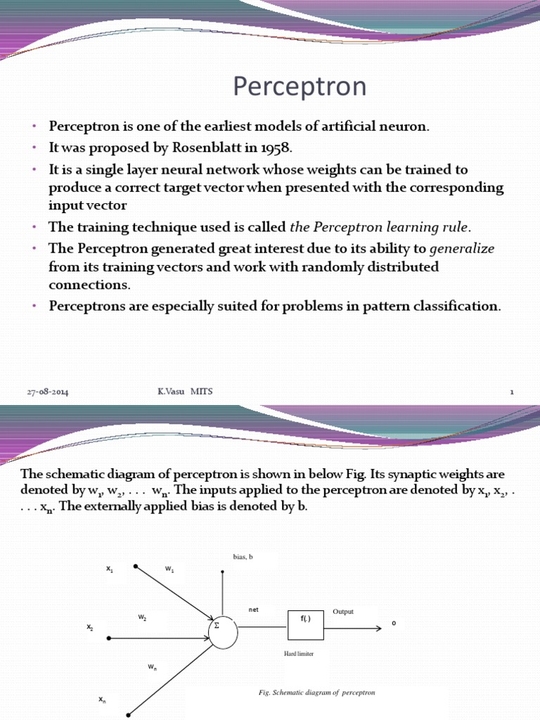 Overview of the Perceptron Model | PDF | Mathematical Analysis ...