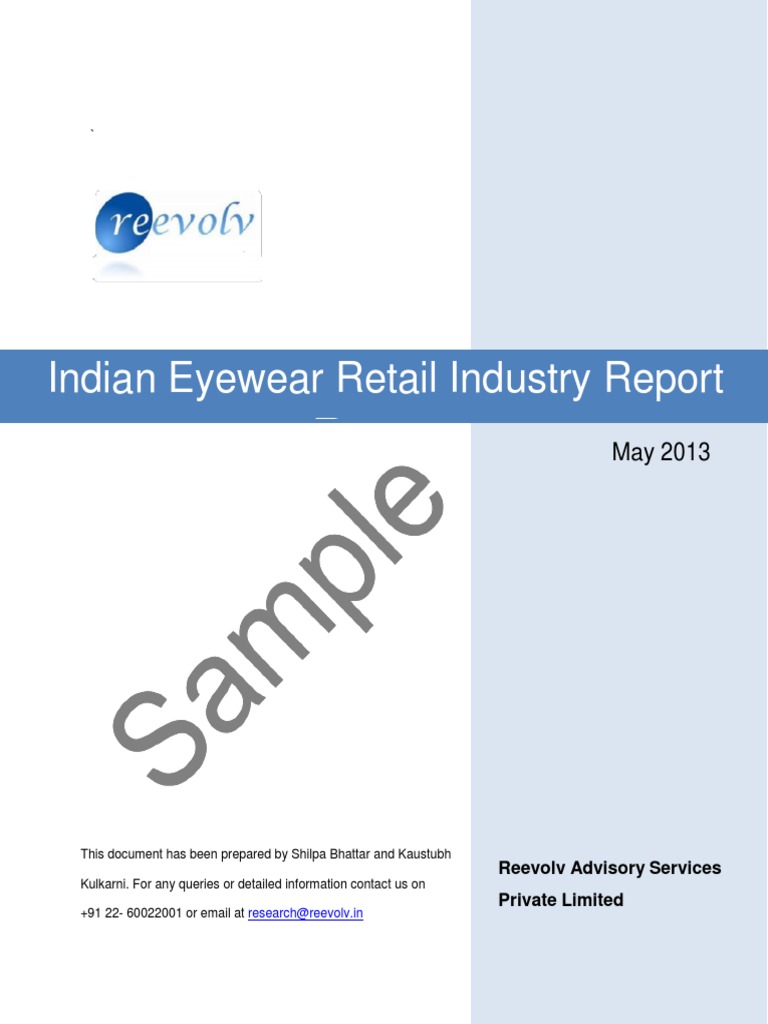 Indian Eyewear Retail Industry Report PDF Glasses Revenue