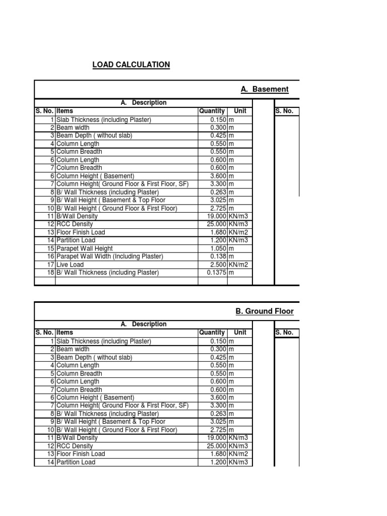 Seismic Load Calculation Overview | PDF | Wall | Column