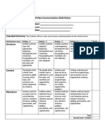 Written Communication Skills Rubric