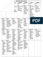 OB Self-Review Schedule