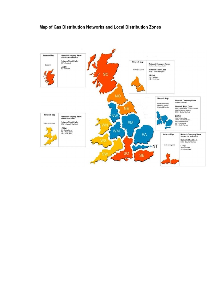 Gas Distribution Network Map Overview | PDF