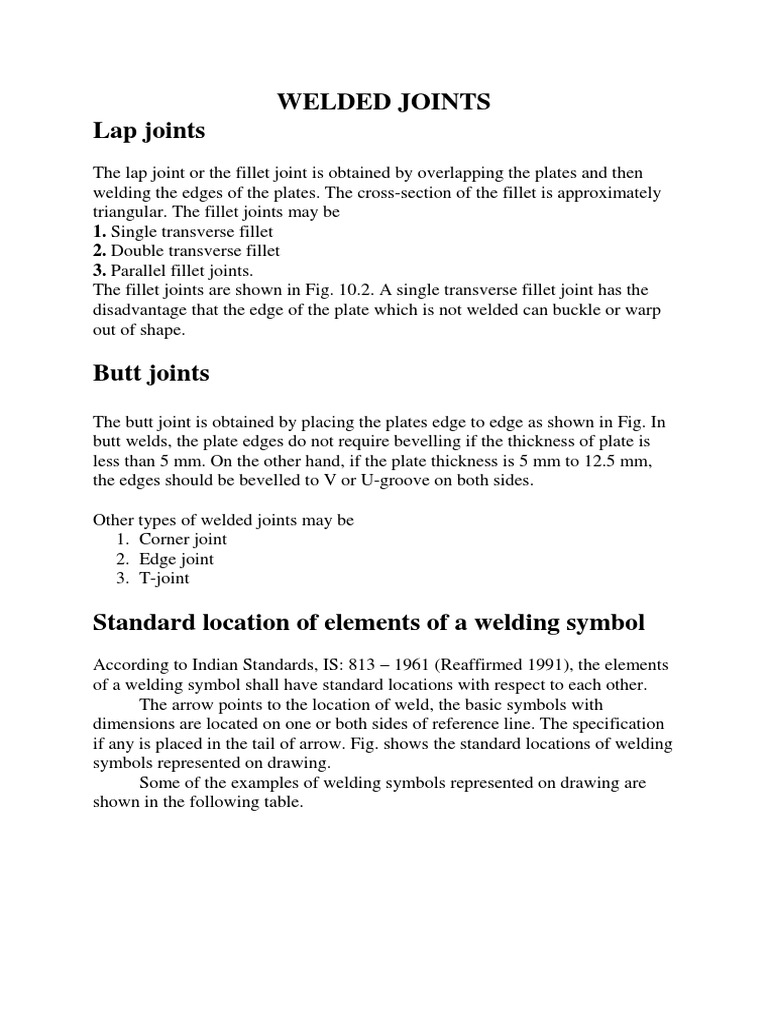 Types of Lap Joints in Welding | PDF | Home & Garden