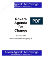 Rovers Agenda For Change