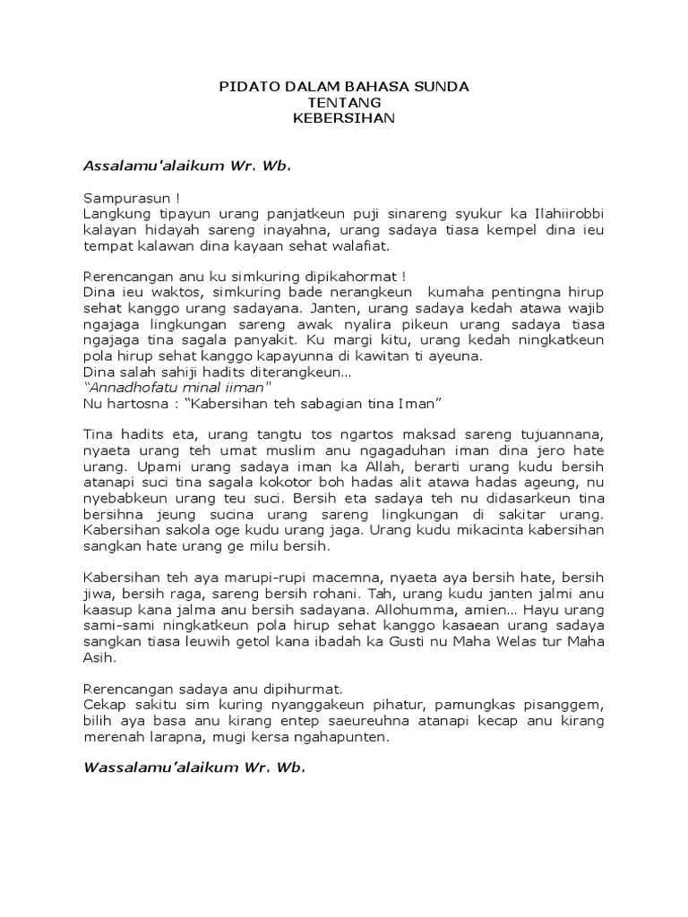 Pidato Bahasa Sunda