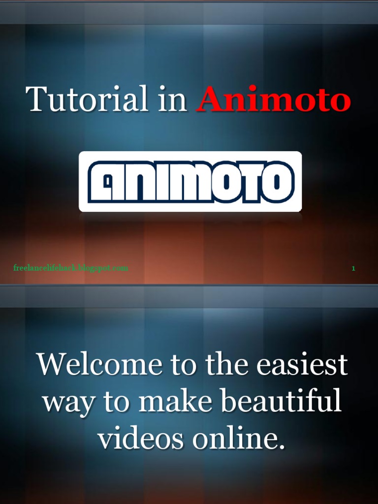 Step-by-Step Animoto Tutorial | PDF | You Tube | Multimedia