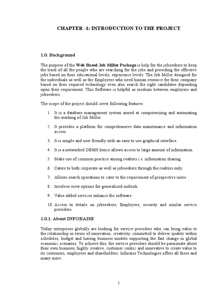 Job Miller Project Report PDF Java (Programming Language) Databases