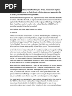 Download Incitement on Facebook fear of walking the streets harassment in places of work Have we come to a fault-line in relations between Jews and Arabs in Israel  Haaretz Weekend supplement by Ronnie Barkan SN237910587 doc pdf
