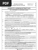 Prova 15 - Agente Administrativo - Com Gabarito 1 - Azul