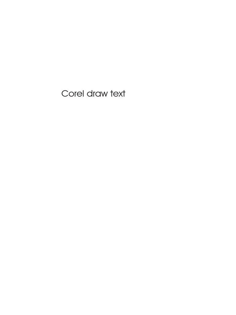 Corel Draw Text Techniques Explained | PDF