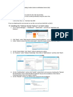 Creating 2 Nodes Cluster On Windows Server 2012