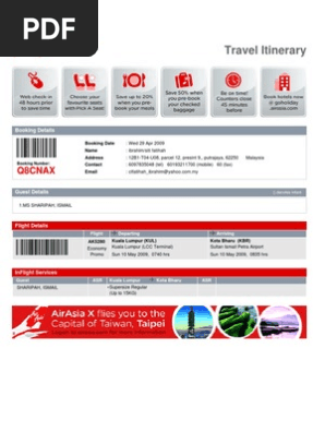 Travel Itinerary