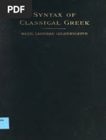 Gildersleeve Syntax of Classical Greek