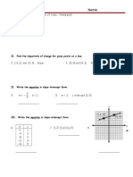 Day 1 2 Slopes and Writing Equations of Lines HW