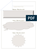 Mission Vision Values TEMPLATE