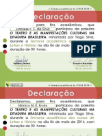 O Teatro e As Manifestações Culturais Na Ditadura Brasileira
