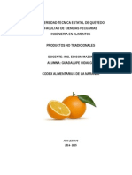 Codex Alimentarius de La Naranja