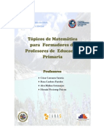 Temas de Matemáticas para Formadores de Profesores