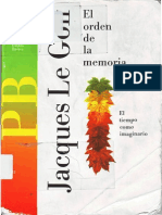 LE GOFF, Jacques. El Orden de La Memoria - El Tiempo Como Imaginario, 1991