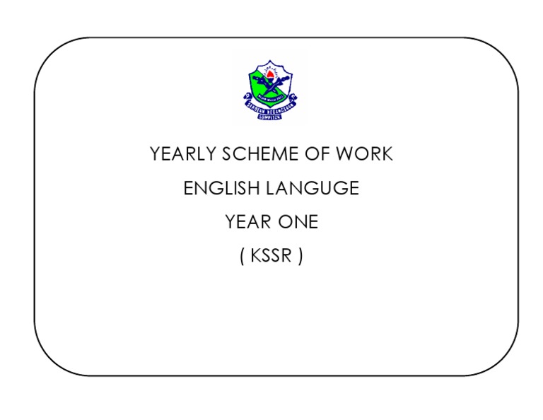 Yearly Scheme of Work English Languge Year One (KSSR) | PDF