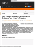 Quick Tutorial - Creating a Letterpress and Embossed Text Effects in Photoshop