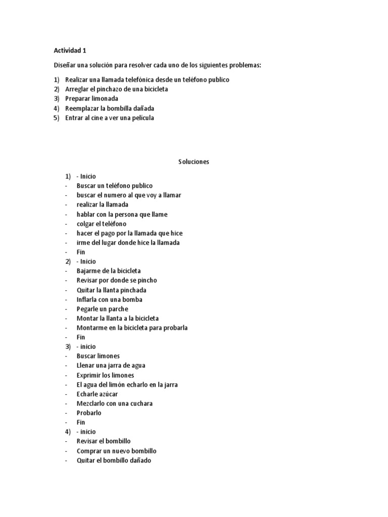 Actividad 1 Programacion Numerica | PDF | Hogar, jardinería y bricolaje ...