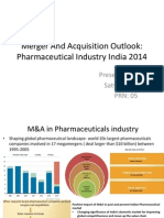 Merger and Acquisition Outlook of Pharmaceutical Industry India 2014