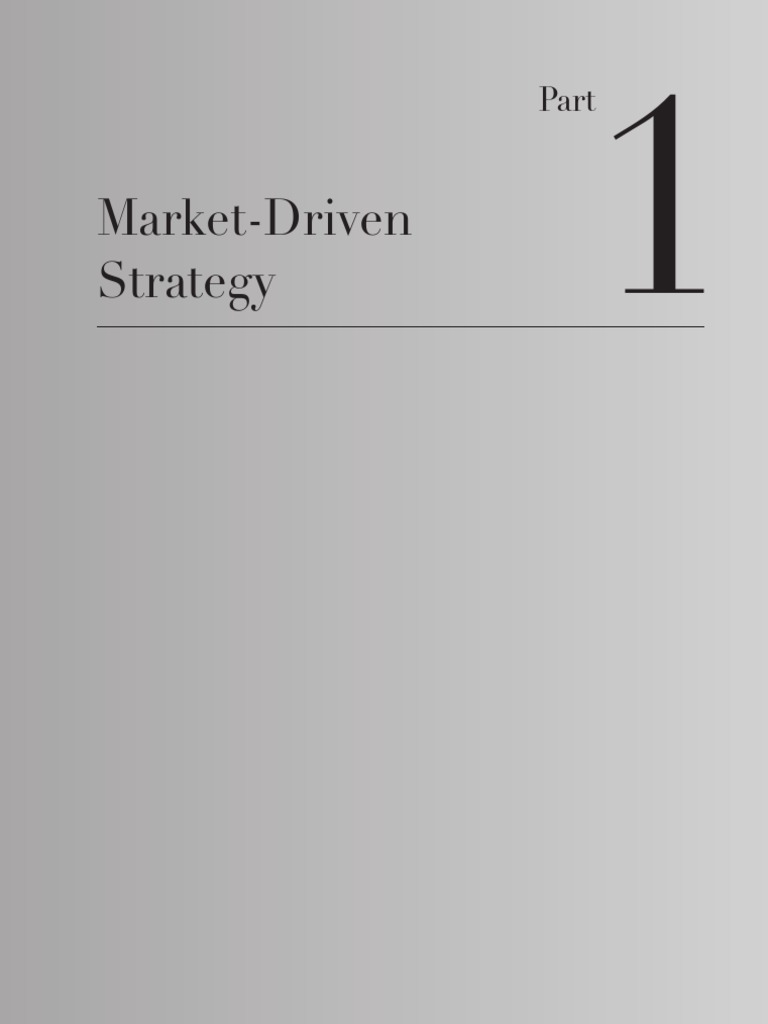 Market Driven Strategy Strategic Management Business Process