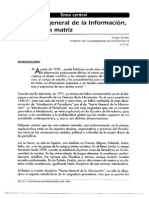 BENITO, A. (1997) - La Teoría General de La Información, Una Ciencia Matriz