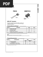 MMBT918 PN918: NPN RF Transistor