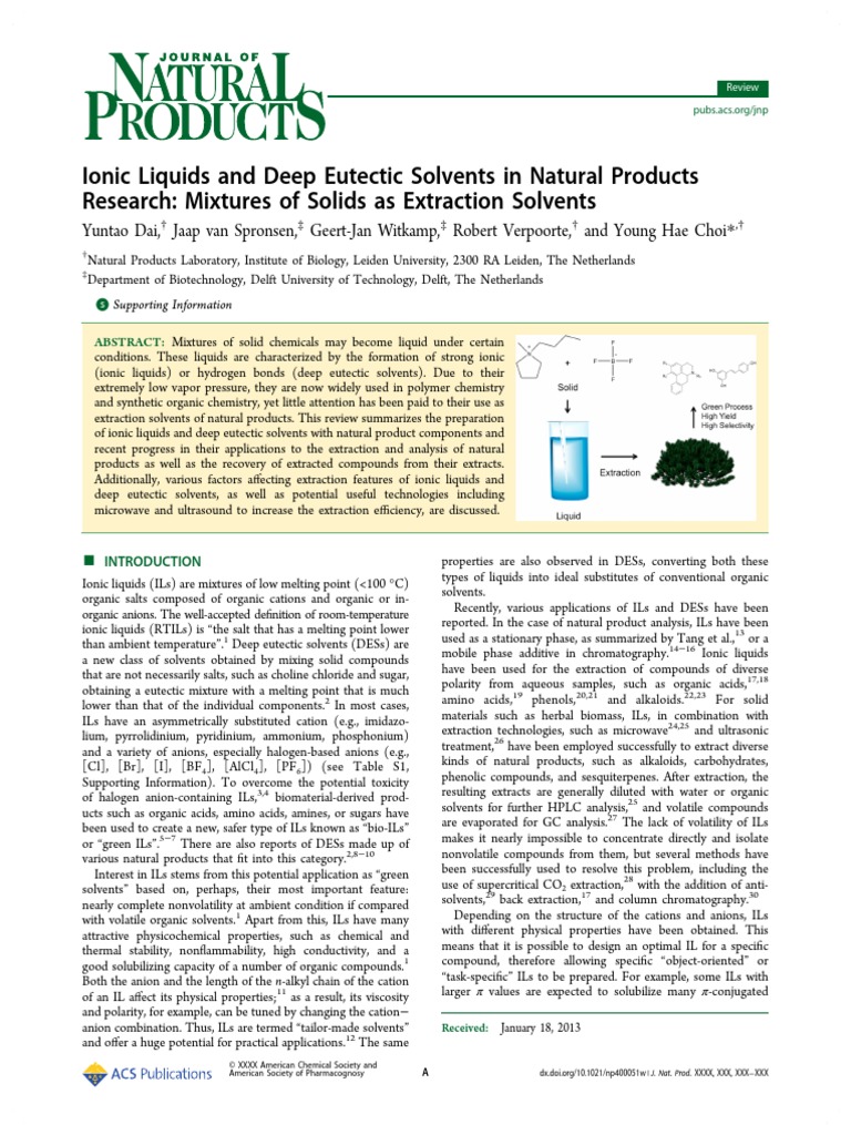 Ionic Liquids | PDF | High Performance Liquid Chromatography | Nuclear ...