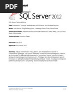 Performance Tuning of Tabular Models in SQL Server 2012 Analysis Services