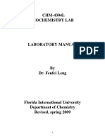 Biochemistry Lab Manual Spring 2009