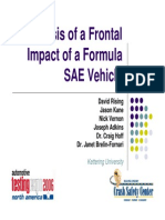 Analysis of A Frontal Impact of A Formula SAE Vehicle