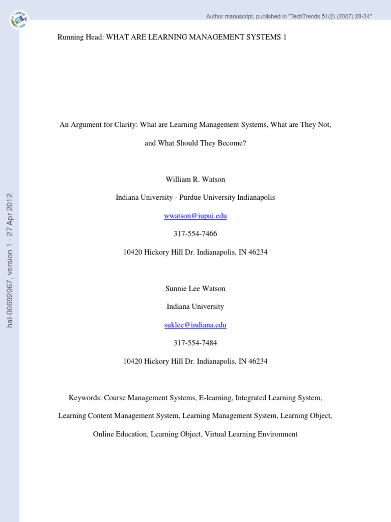 Watson 2007 Pdf Educational Devices Teaching