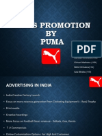 Sales Promotion BY Puma: Presented By: Sarvesh Khurana (108) Chhavi Malhotra (109) Nikhil Chhabra (114) Aziz Bhatia