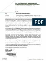 NEA Memo To ECs No. 2014-013 - Conduct of Special District Elections After A Failure of Electiions Due 1