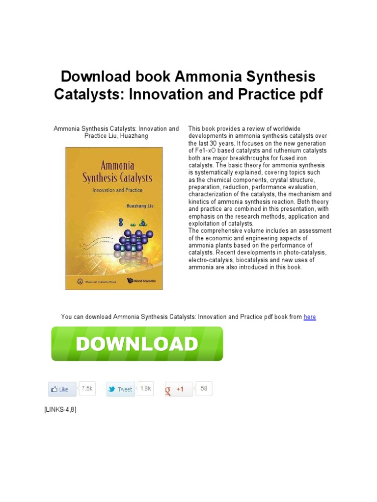 Ammonia Synthesis Catalysts Overview | PDF | Science & Mathematics