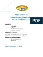 Assignment On Anwar Hussain Vs Bangladesh or 8Th Amendment Case