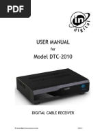 User Manual Model Dtc-2010: Indusind Media & Communications Limited V12030.1